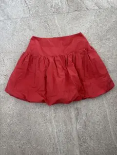 LANVIN en Bleu レッド フレアスカート S