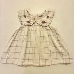 petit main チェック柄ワンピース 80