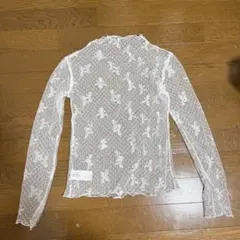 GRL シアートップス リボン柄