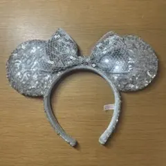 ミニー カチューシャ シルバー スパンコール