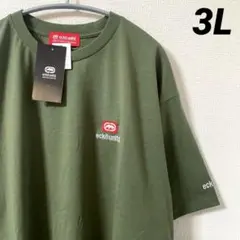メンズ大きいサイズ　エコーアンリミテッド　半袖Tシャツ　カーキ　3L