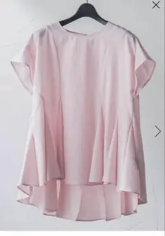 リテン liten Peplum BL スフレ　ペプラム　ブラウス　ピンク リテン liten Peplum BL スフレ ペプラム ブラウス ピンク - メルカリ