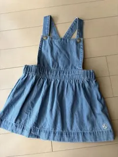 PETIT BATEAU デニムジャンバースカート 18m