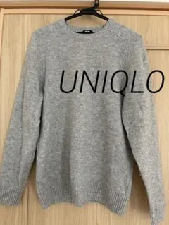 ユニクロ　プレミアムラムクルーネックセーター L グレー
