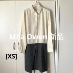 mila owen ミラ　オーウェン　異素材　ドッキングワンピース　新品タグ付き