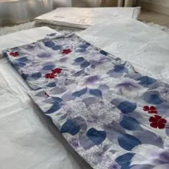 新品未使用kimono cafe猫柄浴衣2点セット 兵児帯付フリーサイズ花火