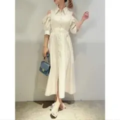 dazzlin ワンピース レディース アイボリー オフショルダー