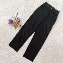 【BOBSON】黒デニムスラックス スリムフィット (M) ユニセックス　日本製