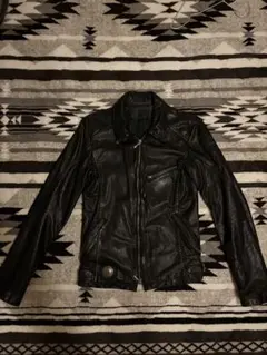 14th addiction モッズコート 黒 レザー ファー付き 14th Addiction（フォーティーンスアディクション）の「14th