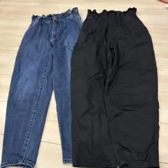 GAP デニムとブラックパンツ XSセット