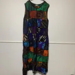 エスニック マキシ丈ワンピース