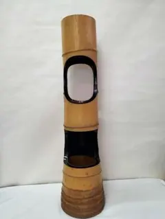 天然竹 花器 花入 竹筒花器 大型 約70cm 2点セット 和風 茶道 華道 天然竹 花器 花入 竹筒花器 大型 約70cm 2点セット 和風 茶道 華道