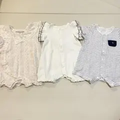 ベビー服半袖3点セット 60 70サイズ　ロンパース　カバーオール