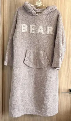 ジェラートピケモコモコワンピース！ロゴ、グレージュ