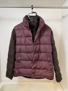 TOMMY HILFIGER ツイード×ナイロン ダウンジャケット M