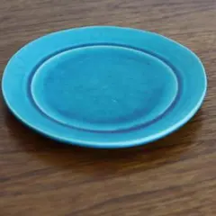 【新品未使用】大嶺工房 やちむん ペルシャブルー 丸皿（平皿）沖縄陶器no13 新品未使用 大嶺工房 大嶺實清 やちむん ペルシャブルー 20cm no13