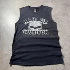 00s USA製 Harley-Davidson ノースリーブ ブラック L