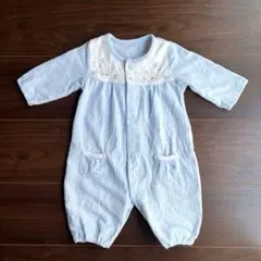 familiar ファミリア 2wayオール カバーオール 60cm 水色 刺繍