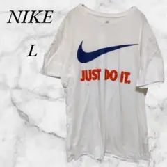 NIKE　半袖Tシャツ　ロゴプリント　L　ホワイト　白