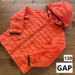 ＜GAP KIDS ギャップキッズ＞蛍光オレンジダウンコート サイズ120