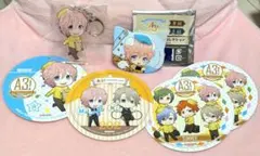 A3! アニカフェ&ナンジャコラボ 向坂椋 アクキー&缶バッジ&コースターセット