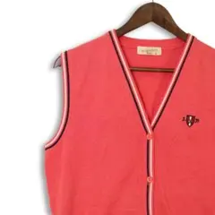 美品 ラバーマインド ゴルフ ニットベスト エンブレム クラシックプレッピー