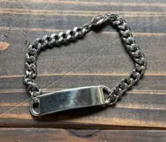 シルバー　プレート　IDブレスレット　PATのサムネイル