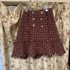 PINK様専用‼️トランテアンソンドゥモード　レッド フレアスカパン　36