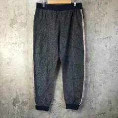 B985古着　柄パンツ　パジャマパンツ　チャコール　90s Y2K