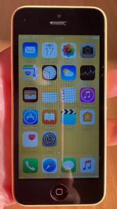 iPhone 5C　黄色　16GB / 初期設定済み・音楽・AirDrop確認のサムネイル