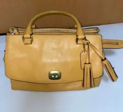 美品】& chouette アンドシュエット 2wayバッグ アデラ イエロー 