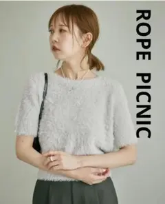 ✦ロペピクニック✦ショートフェザー半袖ニットプルオーバー