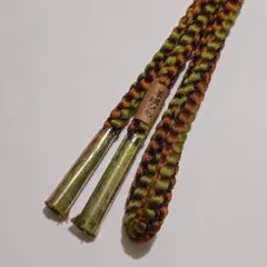 正絹 手組み紐 帯締め 新古品 緑・オレンジ・紫 着物小物