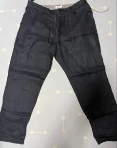 ユナイテッドアローズ 麻100% リネンイージーパンツ L ネイビー