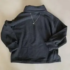 アクセサリー付き 黒 タートルネックセーター しまむら Mサイズ