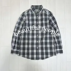 beautiful people コットン チェック ボタンダウンシャツ 定番