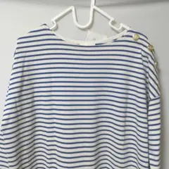 未使用　earth music＆ ecology マリン釦ボーダーワンピース