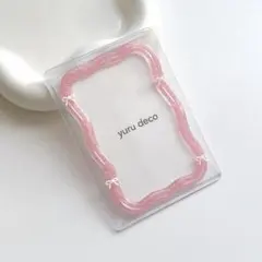 レジンデコ 硬質ケース トレカケース B8 推し活 ピンク うねうね リボン