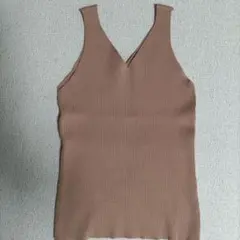 mysty woman リブタンクトップ ブラウン フリーサイズのサムネイル