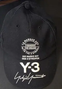 ワイスリー Y-3 ヨウジヤマモト キャップ ロゴ刺繍 黒 ブラック 帽子