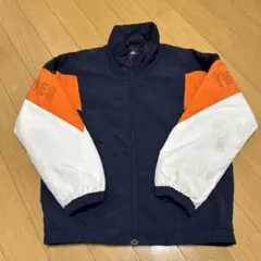 adidas kids130ジャケット ネイビー オレンジ