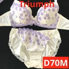 新品未使用 トリンプ Ｄ７０ 可愛いブラ＆ショーツ Ｍ セット