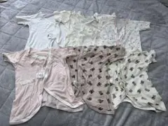 ベビー肌着 新生児 短肌着4枚 コンビ肌着6枚 10枚セット 50-60cm