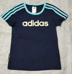 adidas キッズ Tシャツ ネイビー 140