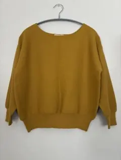 OPAQUE.CLIP マスタード 長袖ニット 38/M ワールド