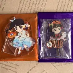 ☆ 鬼滅の刃　ハロウィン2019　アクリルキーホルダー　缶バッジ　栗花落カナヲ ☆ 鬼滅の刃 ハロウィン2019 アクリルキーホルダー 缶バッジ 栗