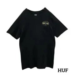 HUFハフ半袖Tシャツポケット付き刺繍ロゴマークオシャレデザイン古着
