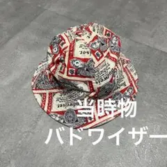 70〜80'sバドワイザー総柄バケットハットヴィンテージ古着帽子ビールアメリカン