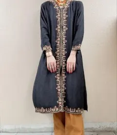 70s70年ビンテージvintage刺繍ワンピースドレス