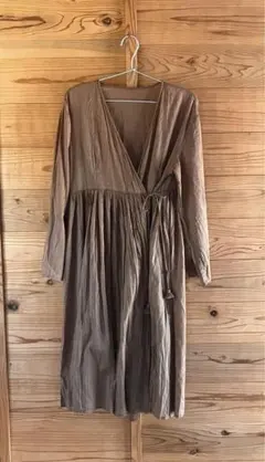 まあ　キャリコcalico デニムカディ　ワンコート　インディゴ　インド 再値下げ calico キャリコ アジュラック染カディソニドレス インド